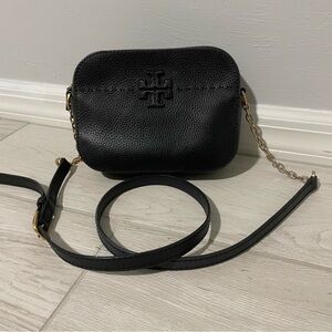 Tory Burch Black McGraw Camera Crossbody Bag
